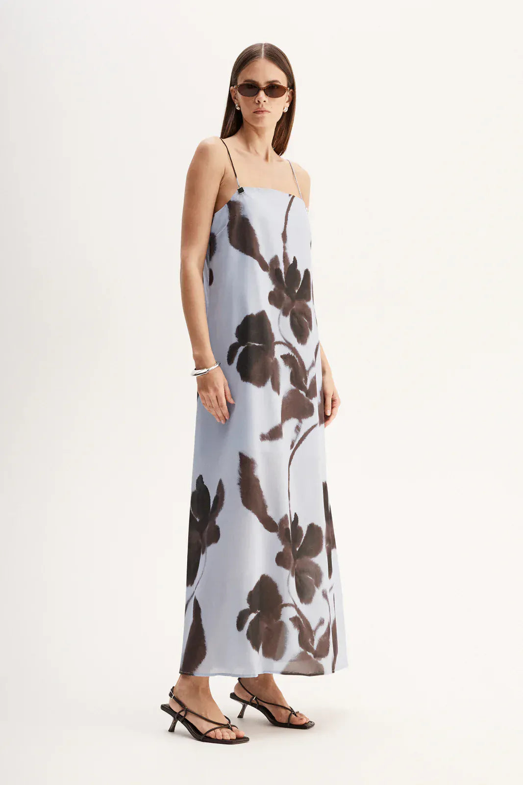 Elka Collective Dresses Monet Maxi Dress - Chocolate Floral Print