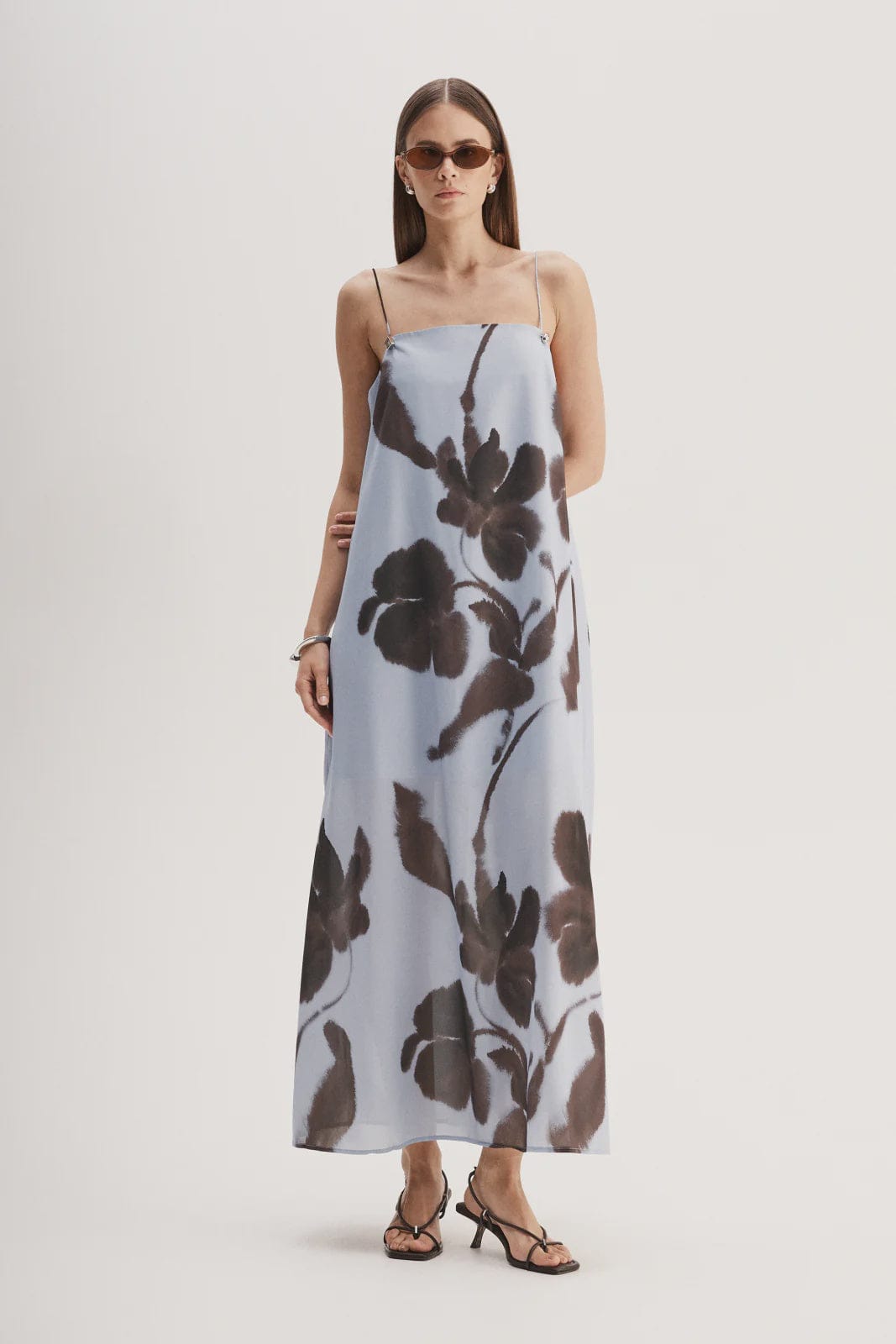 Elka Collective Dresses Monet Maxi Dress - Chocolate Floral Print