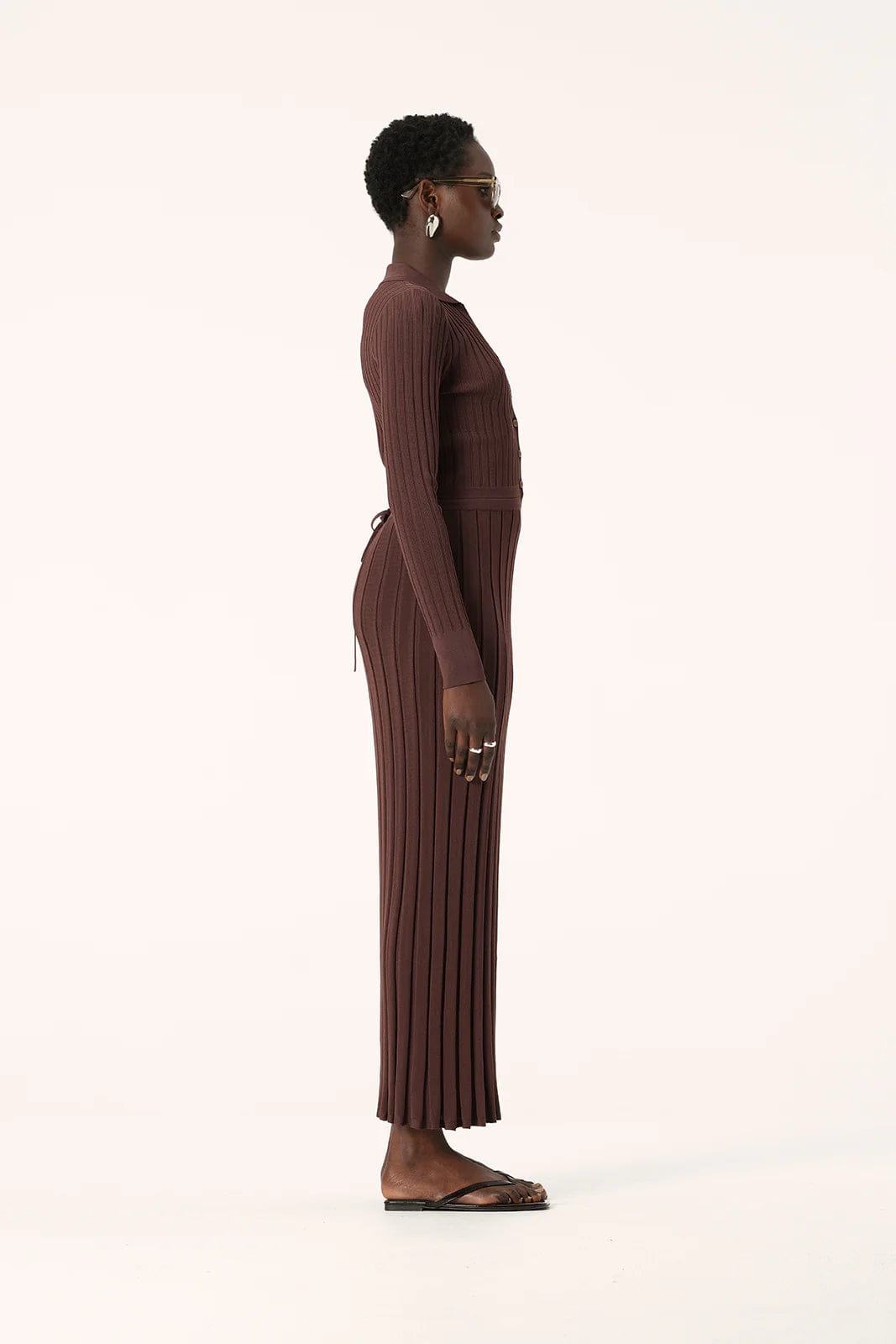Elka Collective Dresses - Rib Elka Collective | Almo Knit Dress - Chocolate