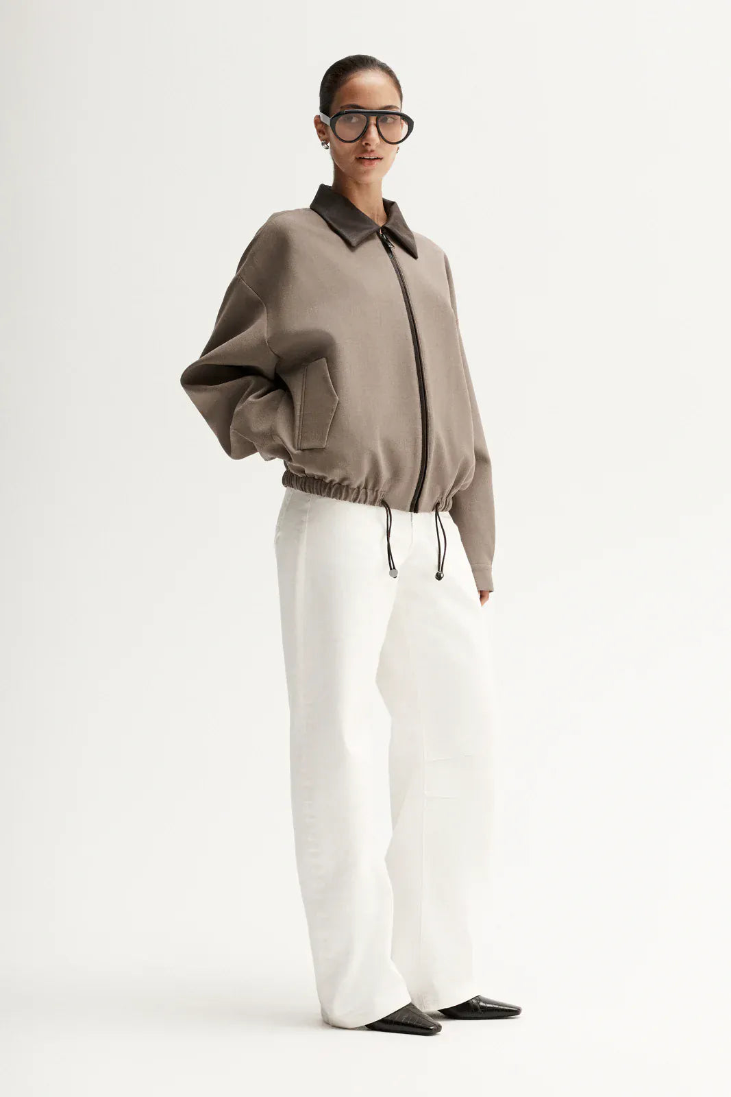 Elka Collective Jackets Dora Bomber Jacket - Taupe