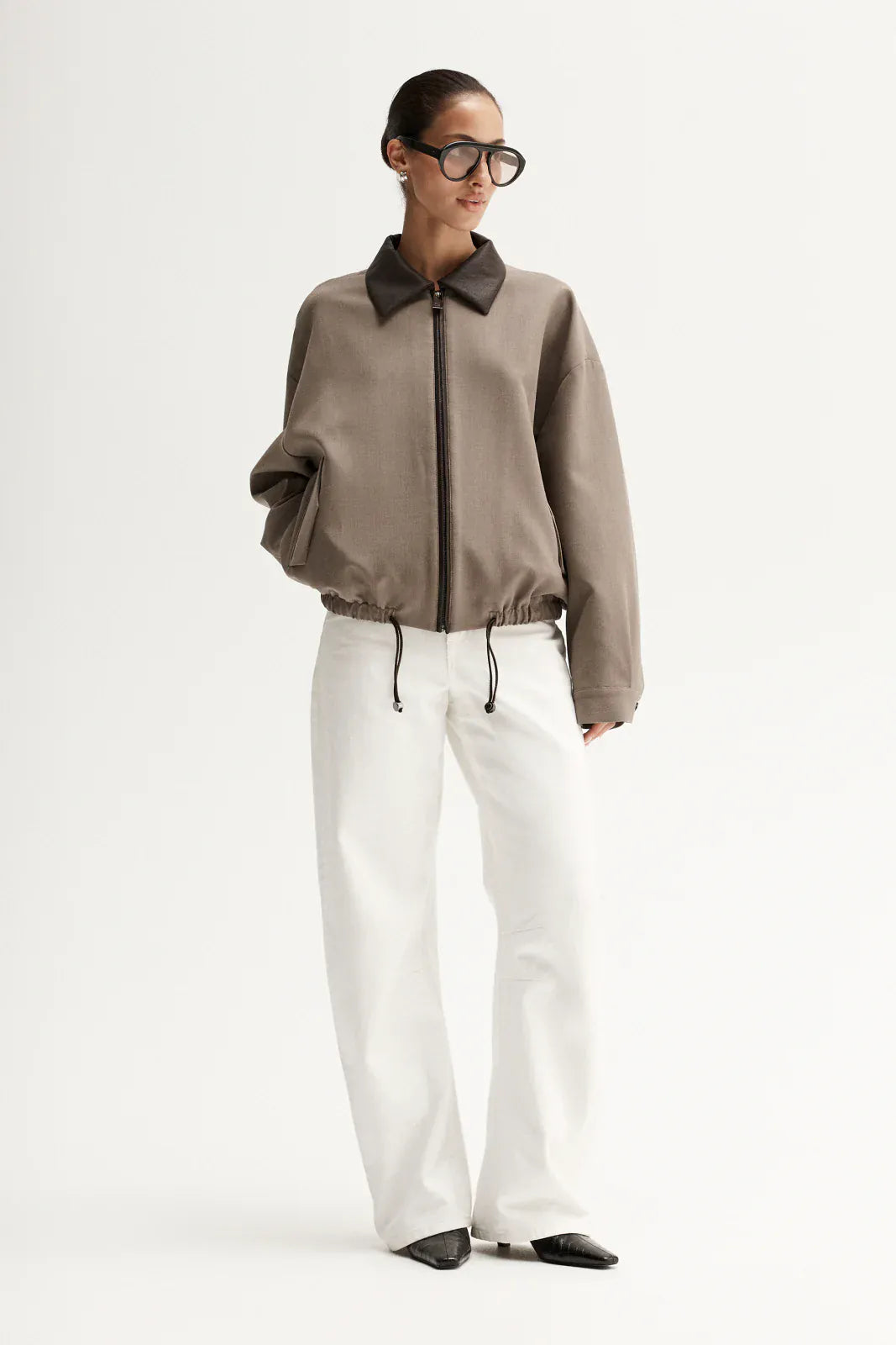 Elka Collective Jackets Dora Bomber Jacket - Taupe