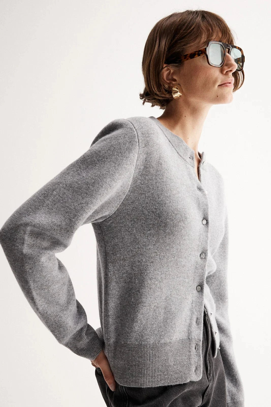 Elka Collective Knits Elka Collective | Saschia Knit Cardigan - Grey Marle