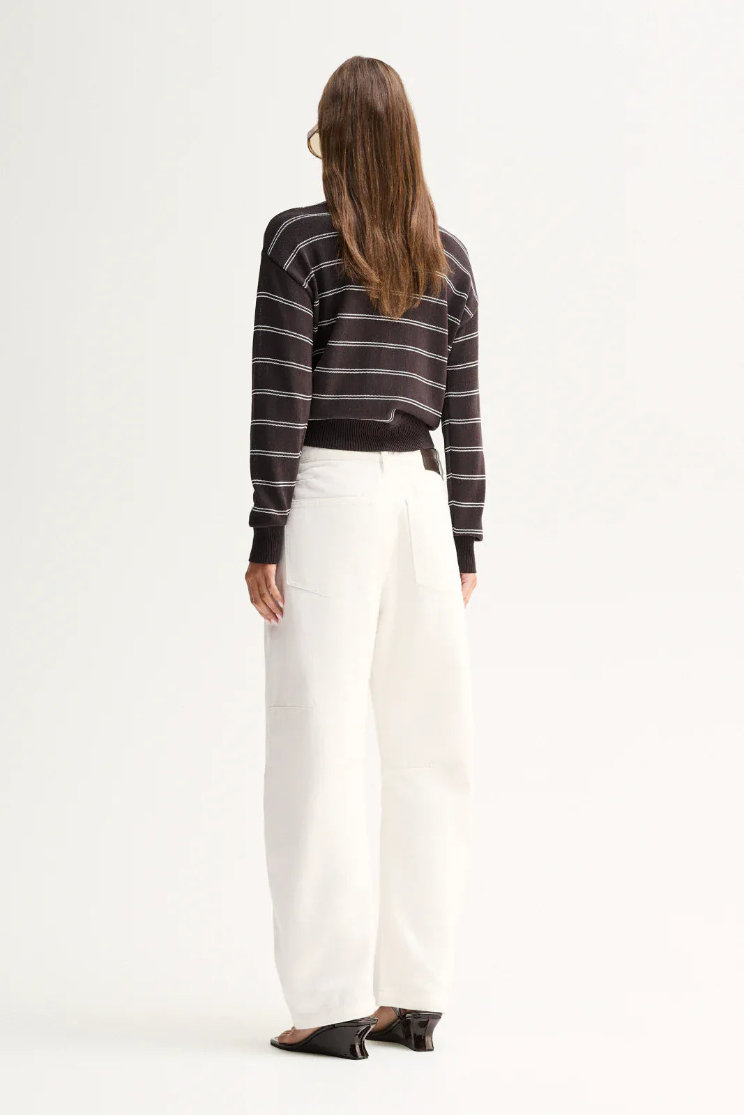 Elka Collective Knits Irina Knit Jumper - Chocolate Stripe