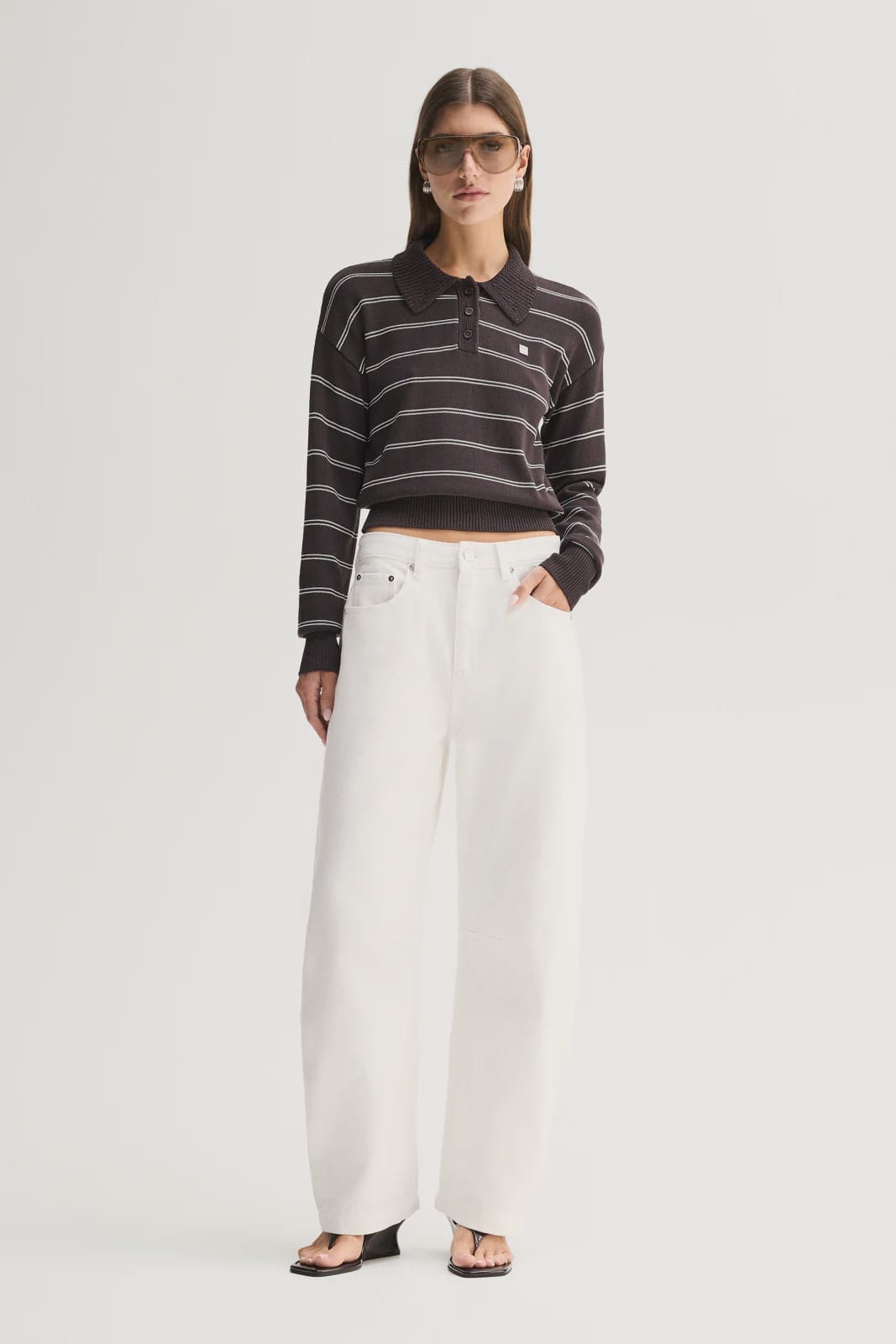 Elka Collective Knits Irina Knit Jumper - Chocolate Stripe