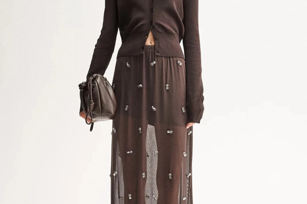 Elka Collective Knits Victoria Knit Cardigan - Chocolate