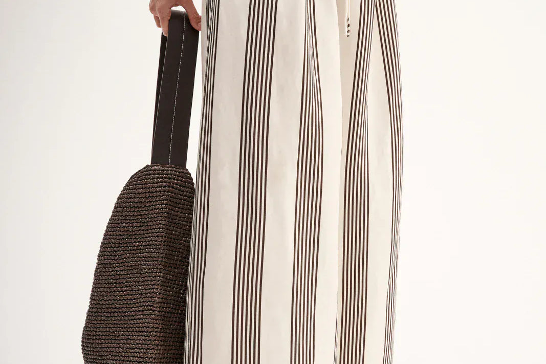 Elka Collective Pants - Casual Milo Stripe Pant - Chocolate Stripe