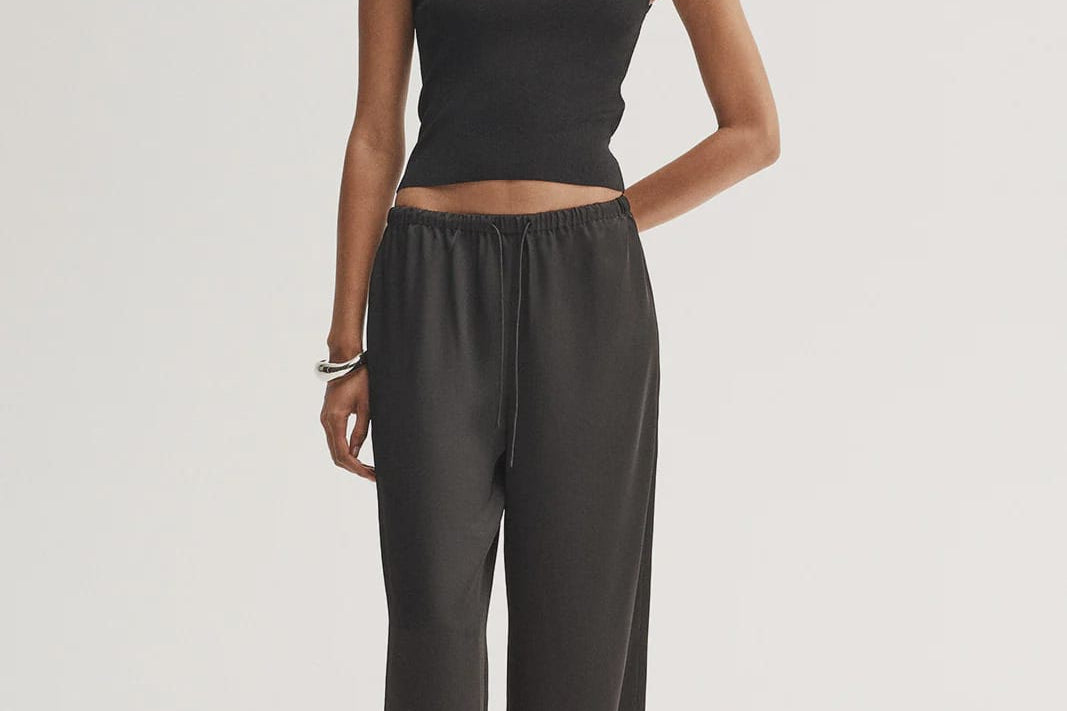 Elka Collective Pants Mina Satin Pant - Black
