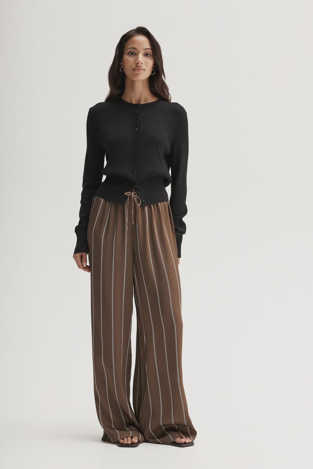 Elka Collective Pants Petra Stripe Pant - Tan Stipe