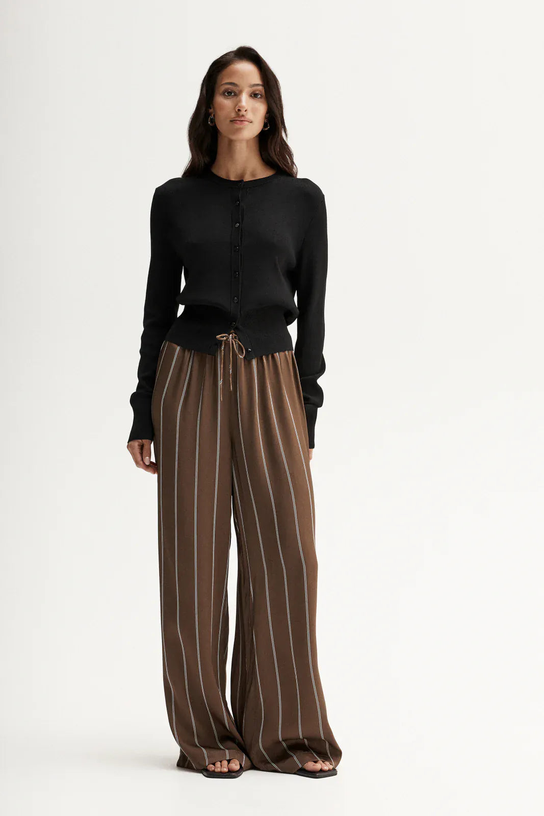 Elka Collective Pants Petra Stripe Pant - Tan Stipe