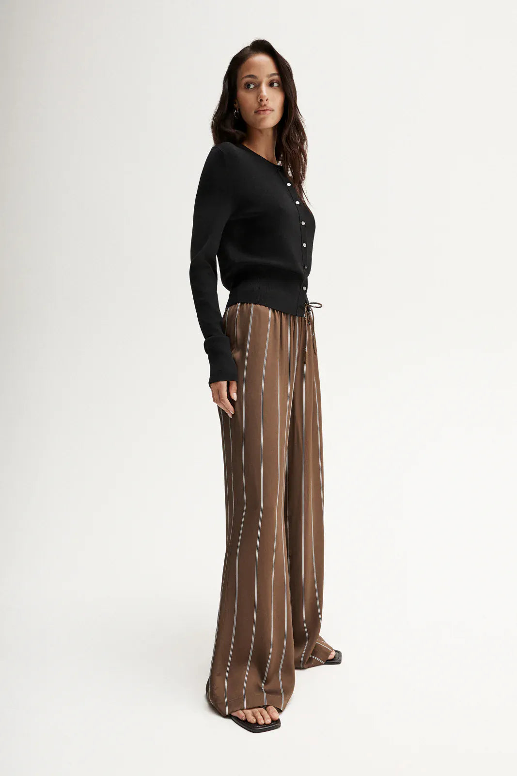 Elka Collective Pants Petra Stripe Pant - Tan Stipe