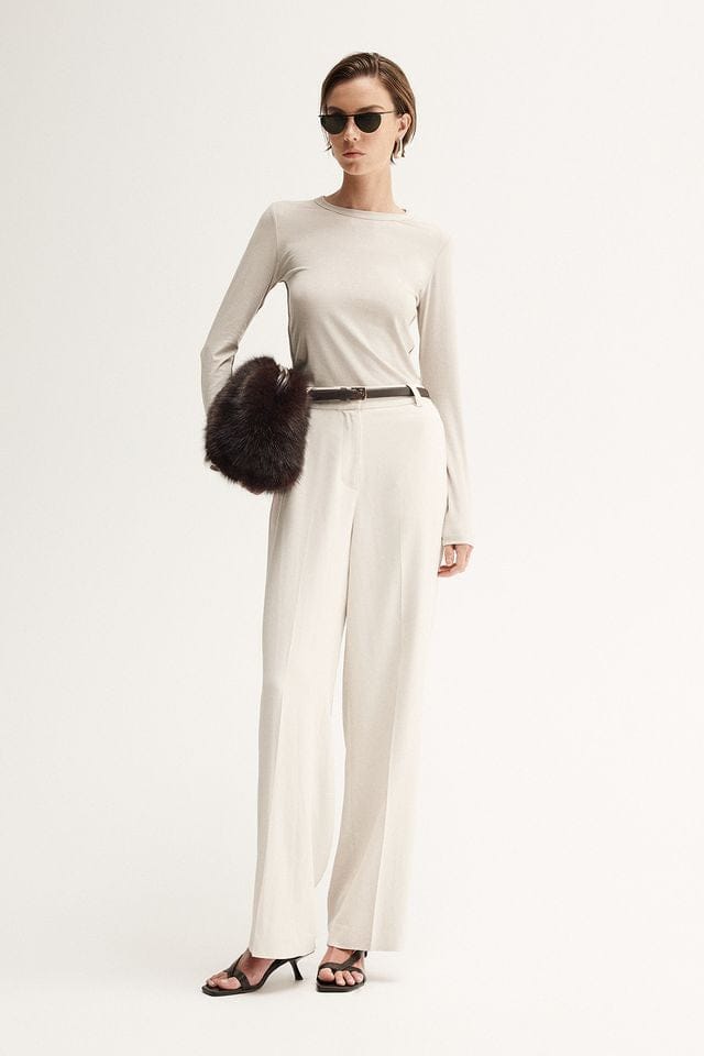 Elka Collective Pants - Tailored Anderson Pant - Ecru