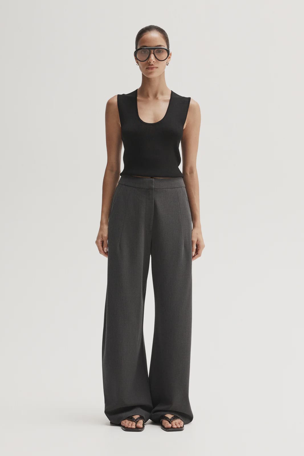 Elka Collective Pants - Tailored Brynne Pants - Grey Marle