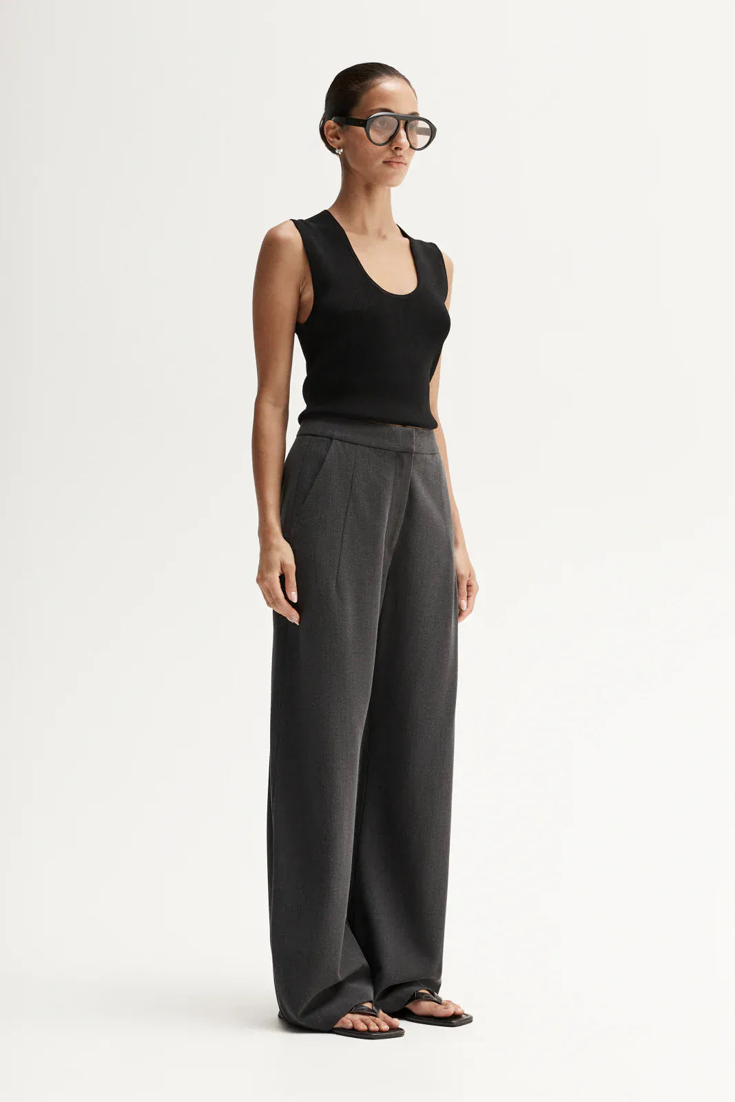 Elka Collective Pants - Tailored Brynne Pants - Grey Marle