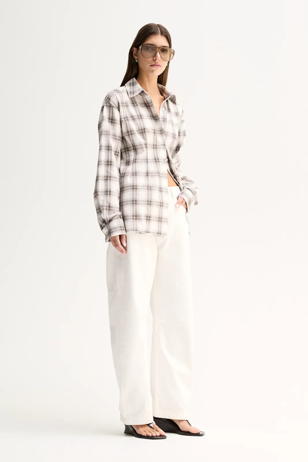 Elka Collective Shirts Heather Shirt - White Check