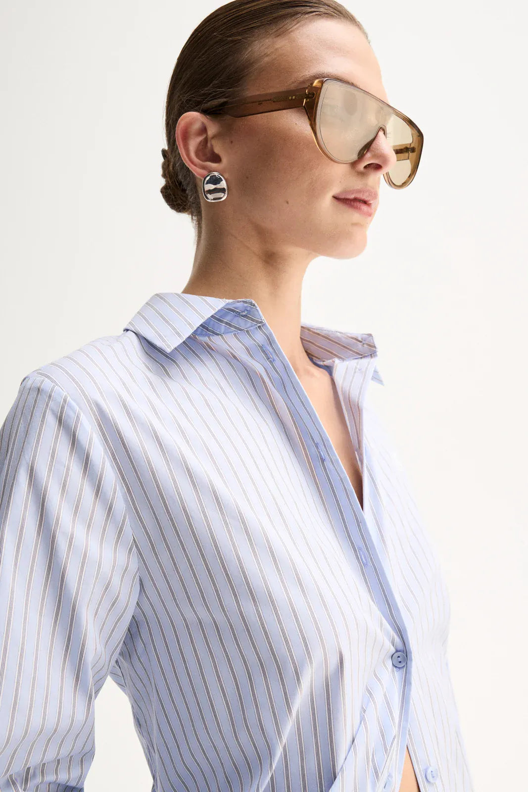 Elka Collective Shirts Kallie Stripe Shirt - Blue Stripe
