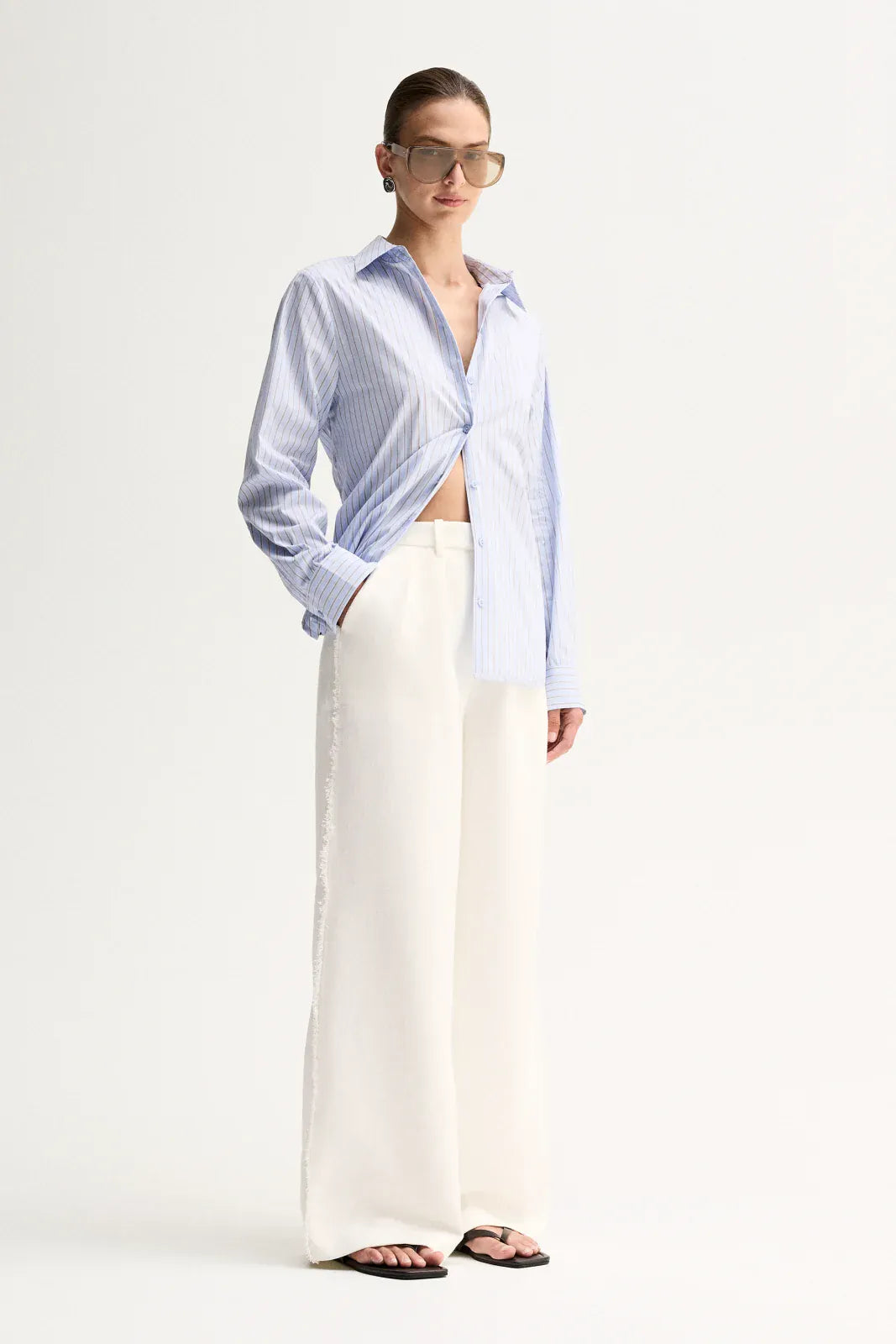 Elka Collective Shirts Kallie Stripe Shirt - Blue Stripe