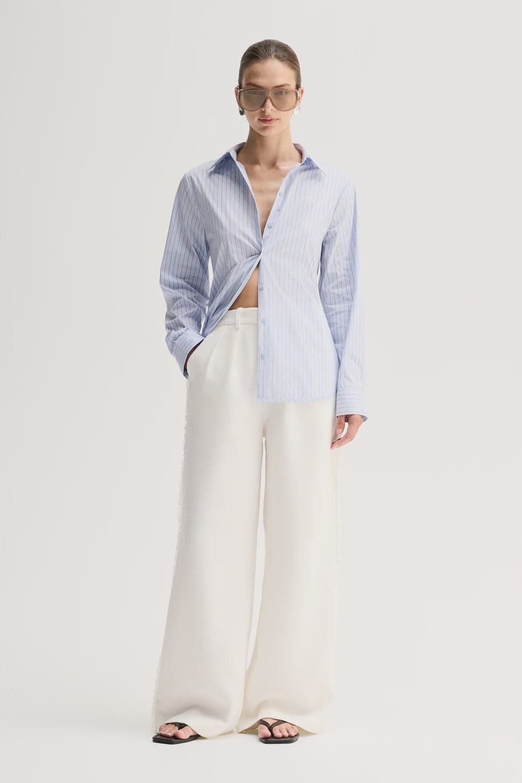 Elka Collective Shirts Kallie Stripe Shirt - Blue Stripe