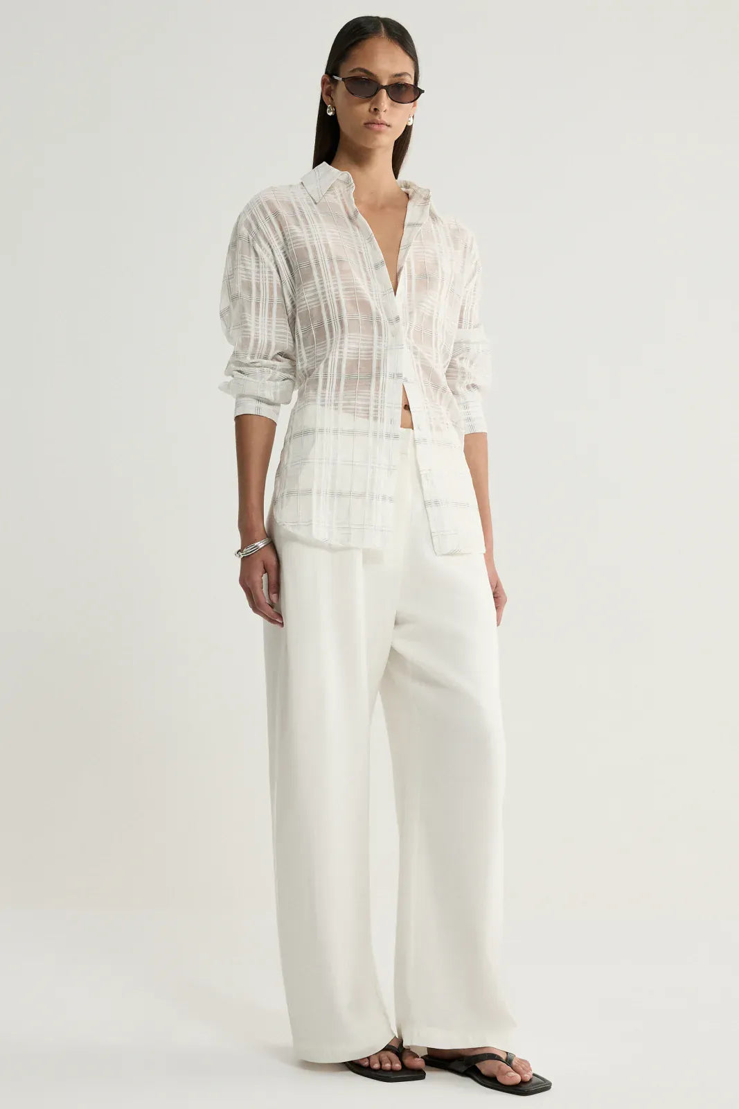 Elka Collective Shirts Onyx Shirt - White Check