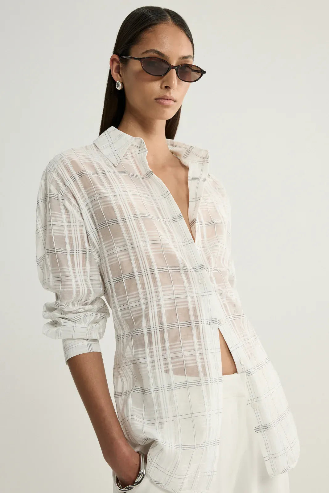 Elka Collective Shirts Onyx Shirt - White Check