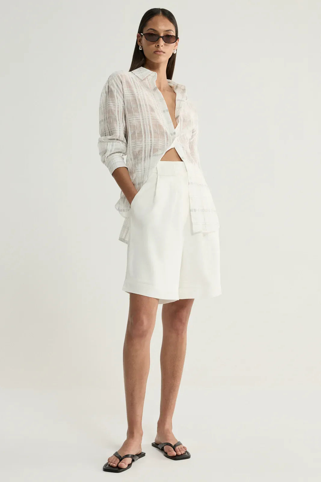 Elka Collective Shirts Onyx Shirt - White Check