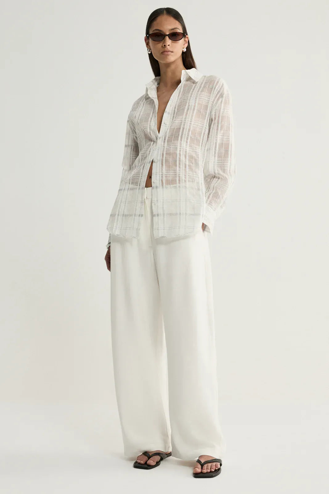Elka Collective Shirts Onyx Shirt - White Check