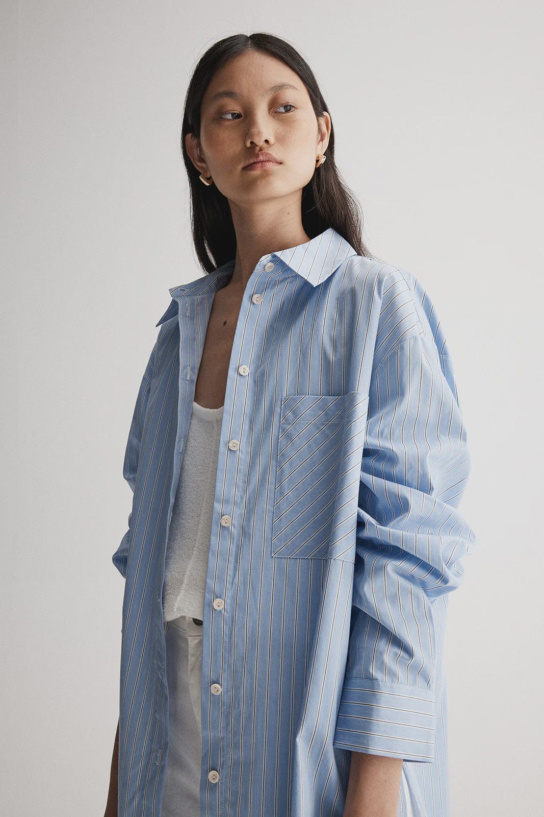 Elka Collective Shirts - Tailored Elka Collective | Pelli Shirt - Blue Stripe