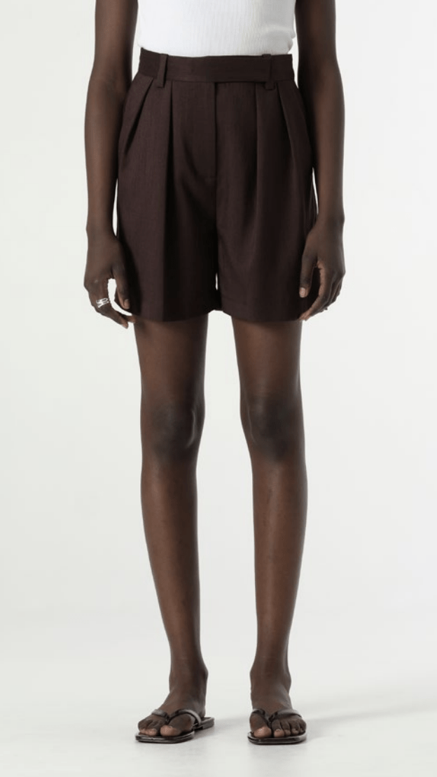 Elka Collective Shorts - Tailored Elka Collective | Marbella Short - Chocolate