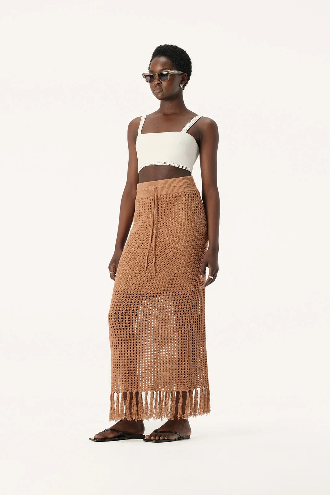 Elka Collective Skirts - Casual Elka Collective | Martinez Knit Skirt - Camel