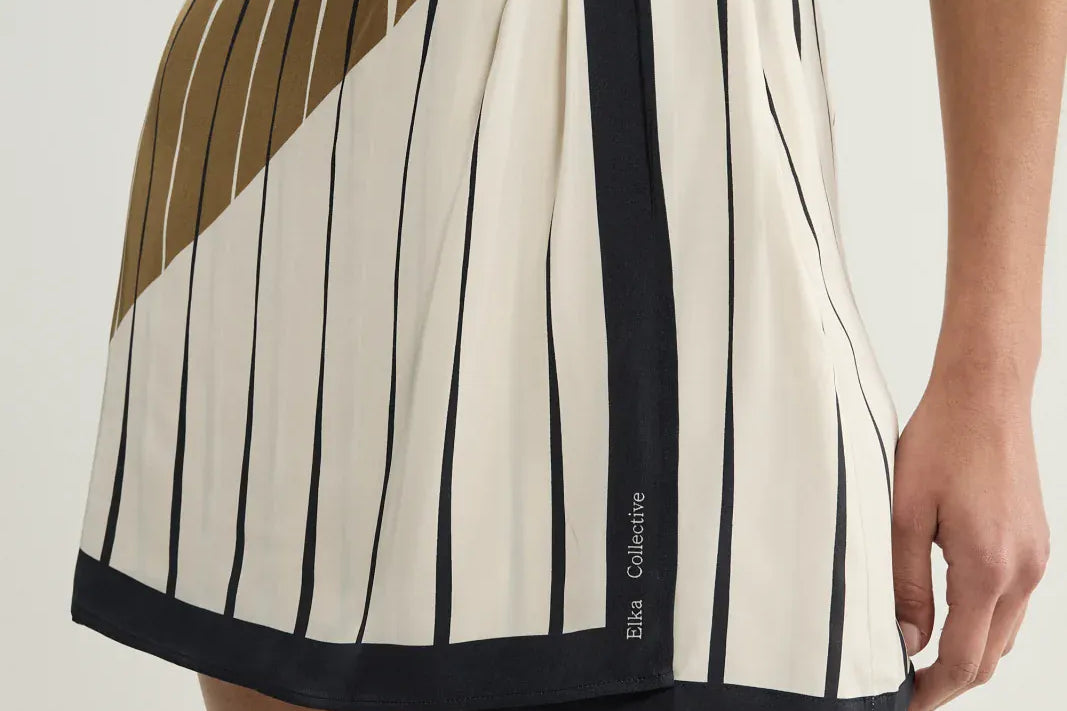 Elka Collective Skirts Sloane Mini Skirt - Moss Stripe