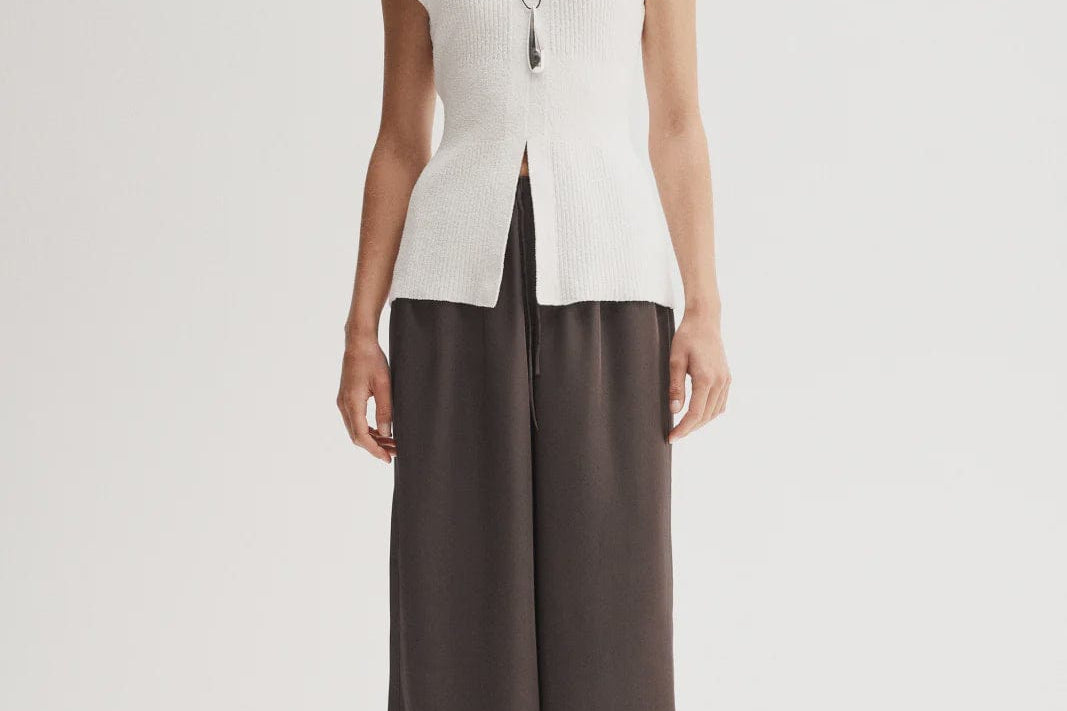 Elka Collective Tops - Casual Santori Knit Top - White