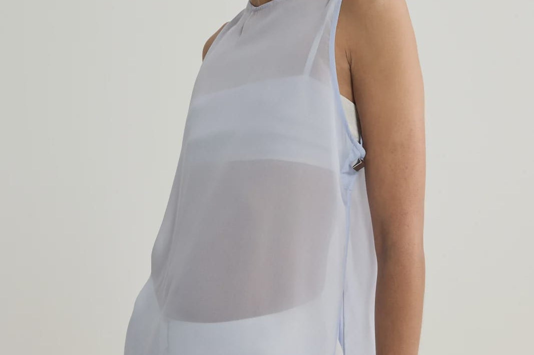 Elka Collective Tops - Formal Leni Top - Soft Blue