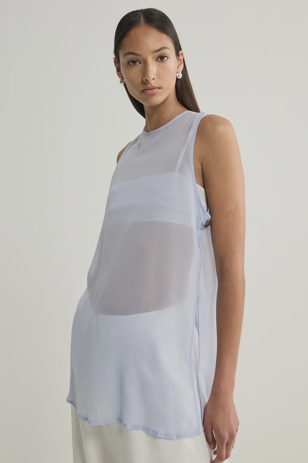 Elka Collective Tops - Formal Leni Top - Soft Blue