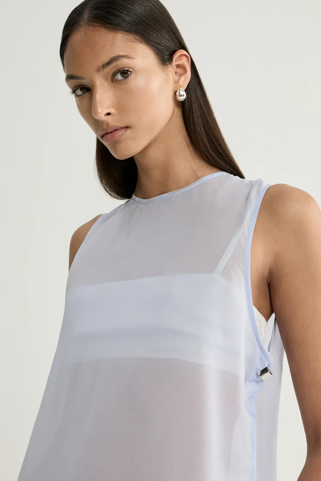 Elka Collective Tops - Formal Leni Top - Soft Blue