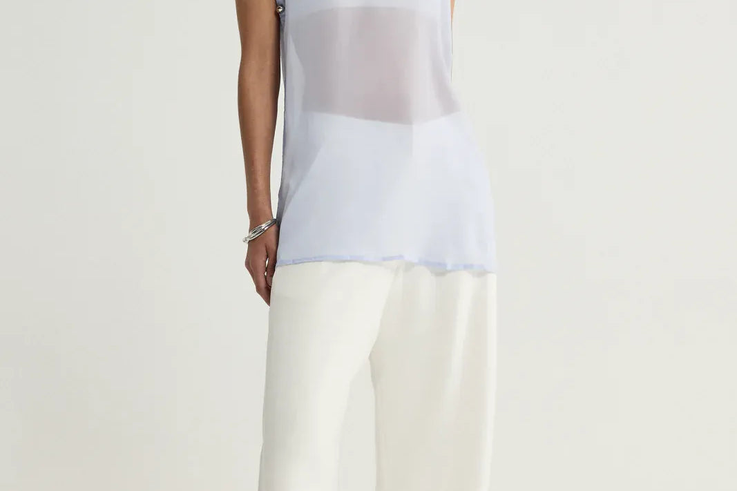 Elka Collective Tops - Formal Leni Top - Soft Blue