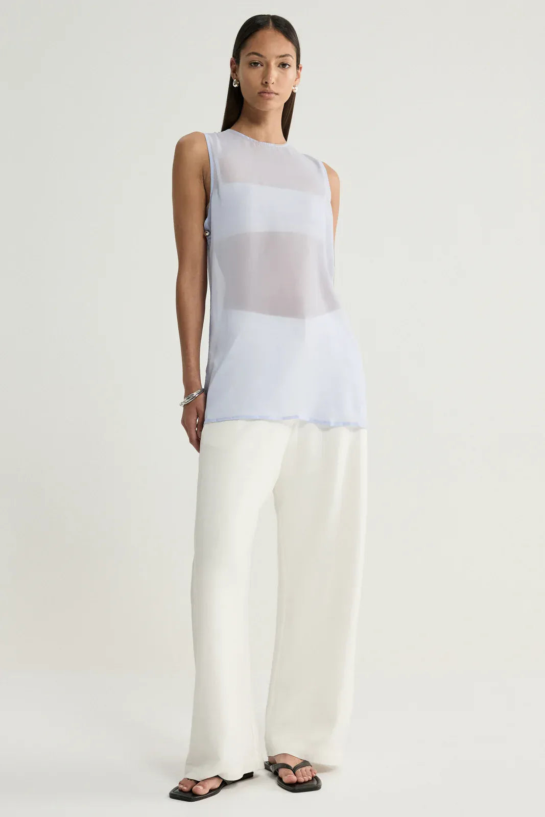 Elka Collective Tops - Formal Leni Top - Soft Blue