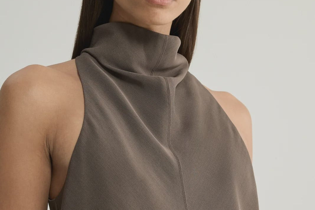 Elka Collective Tops - Formal Margot Top - Taupe
