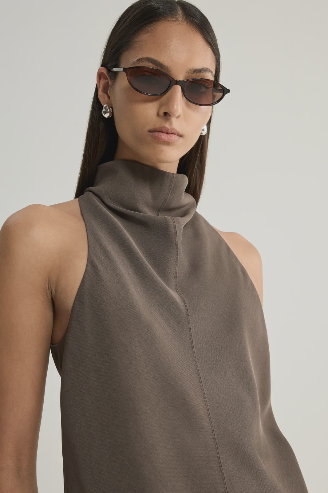 Elka Collective Tops - Formal Margot Top - Taupe