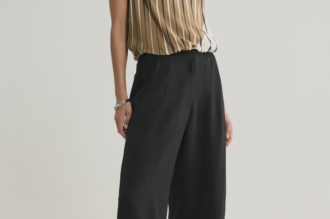 Elka Collective Tops Sloane Top - Moss Stripe