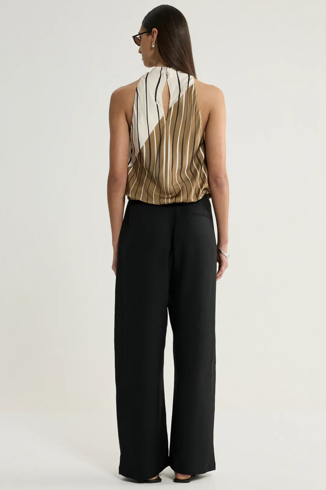 Elka Collective Tops Sloane Top - Moss Stripe