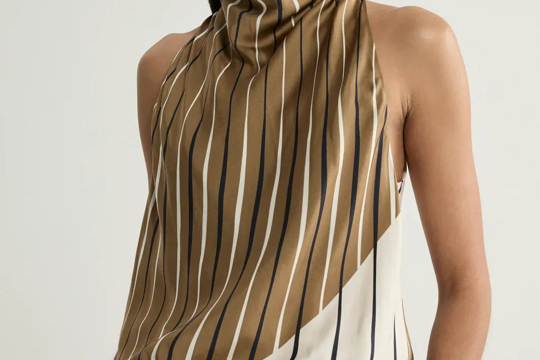 Elka Collective Tops Sloane Top - Moss Stripe