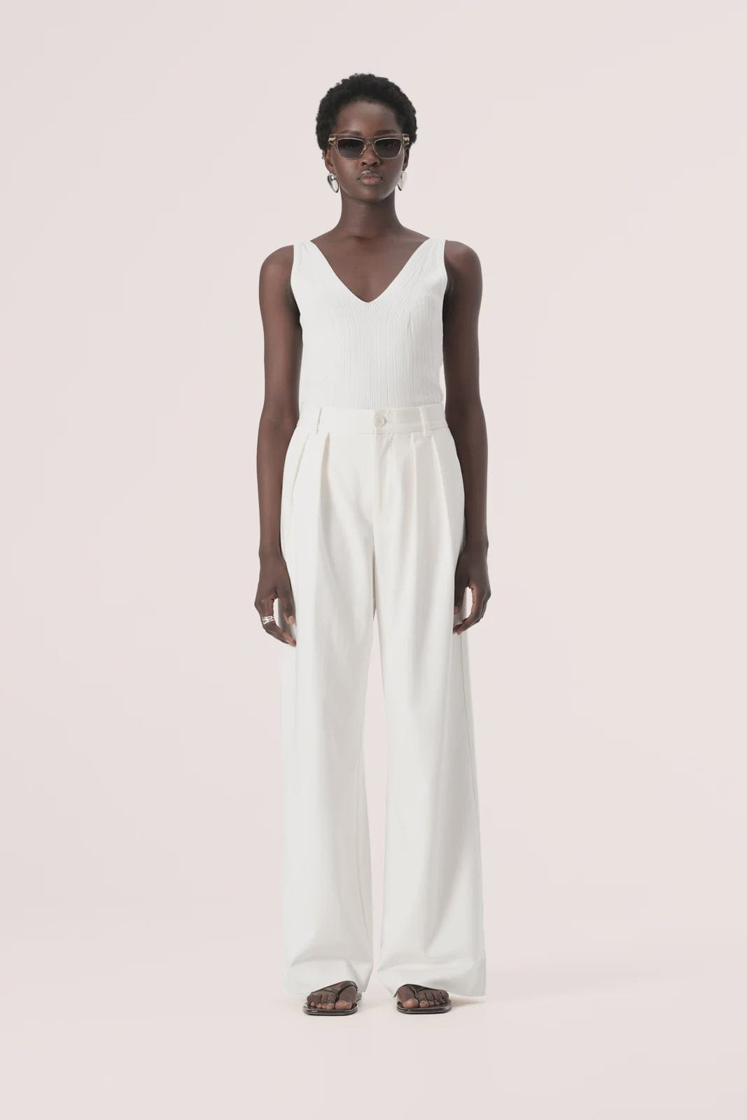 Elka Collective Tops - Tanks Elka Collective | Koi Knit Top - Ecru