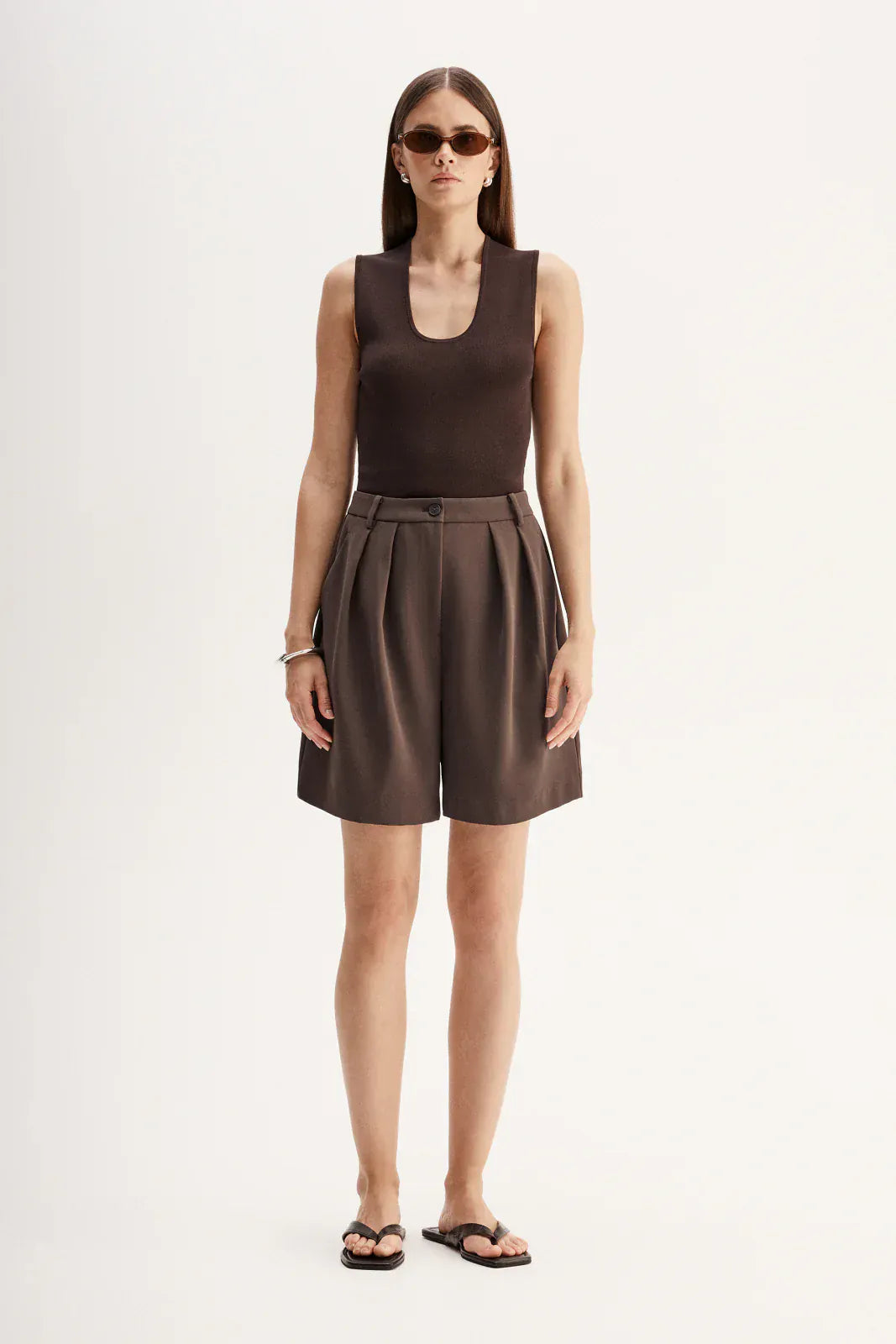 Elka Collective Tops - Tanks Hayes Knit Top - Chocolate