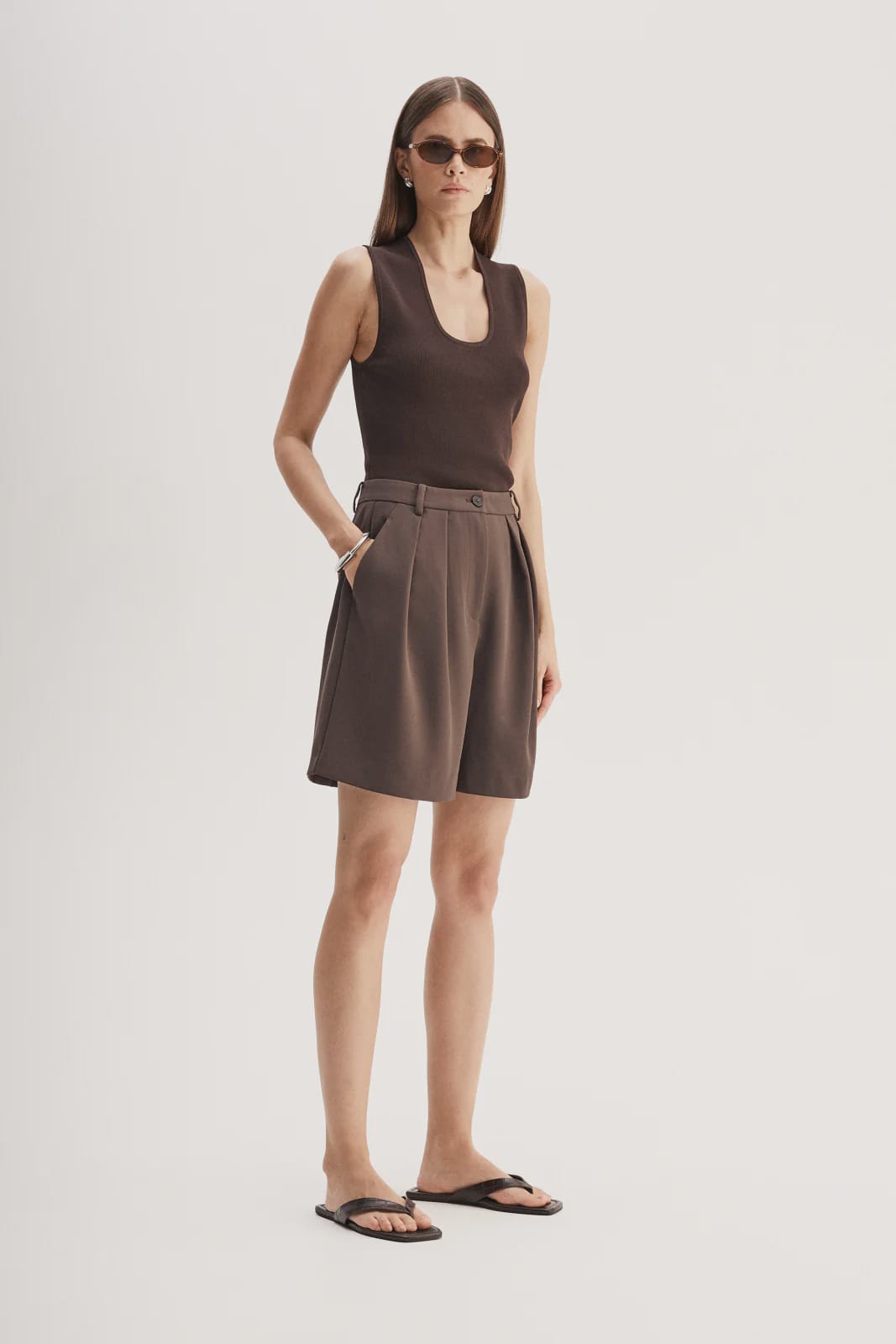 Elka Collective Tops - Tanks Hayes Knit Top - Chocolate