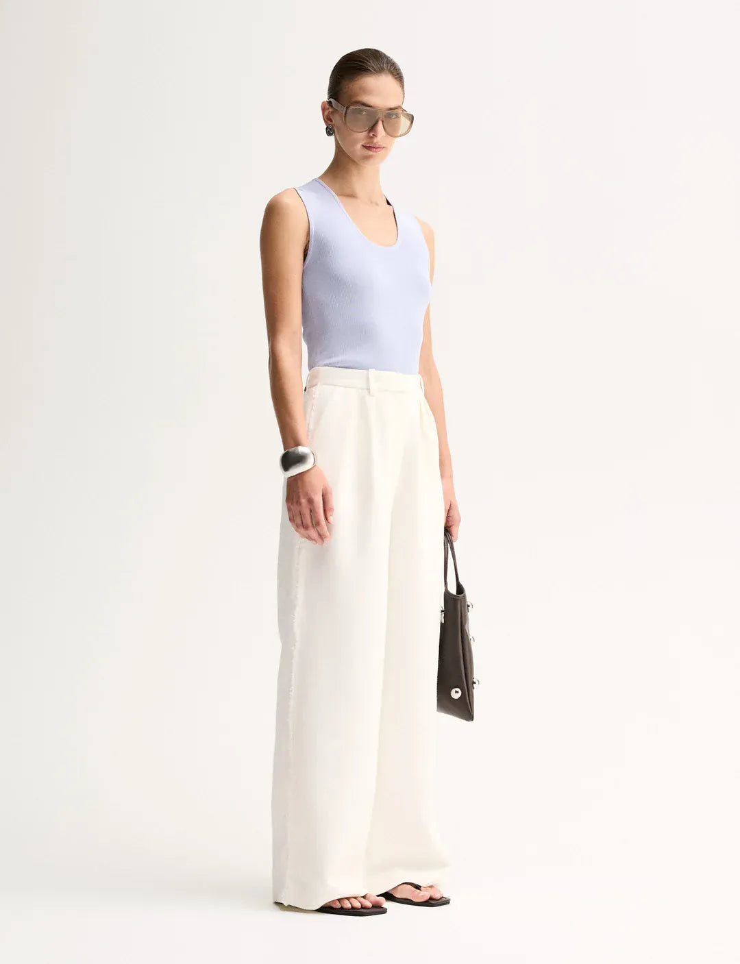 Elka Collective Tops - Tanks Hayes Knit Top - Pale Blue