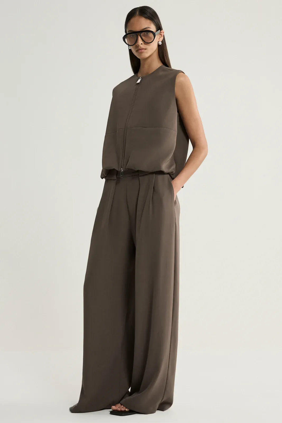 Elka Collective Vests Margot Vest - Taupe