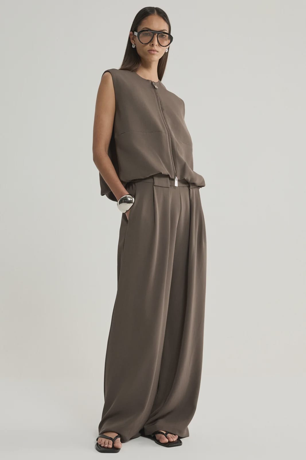 Elka Collective Vests Margot Vest - Taupe