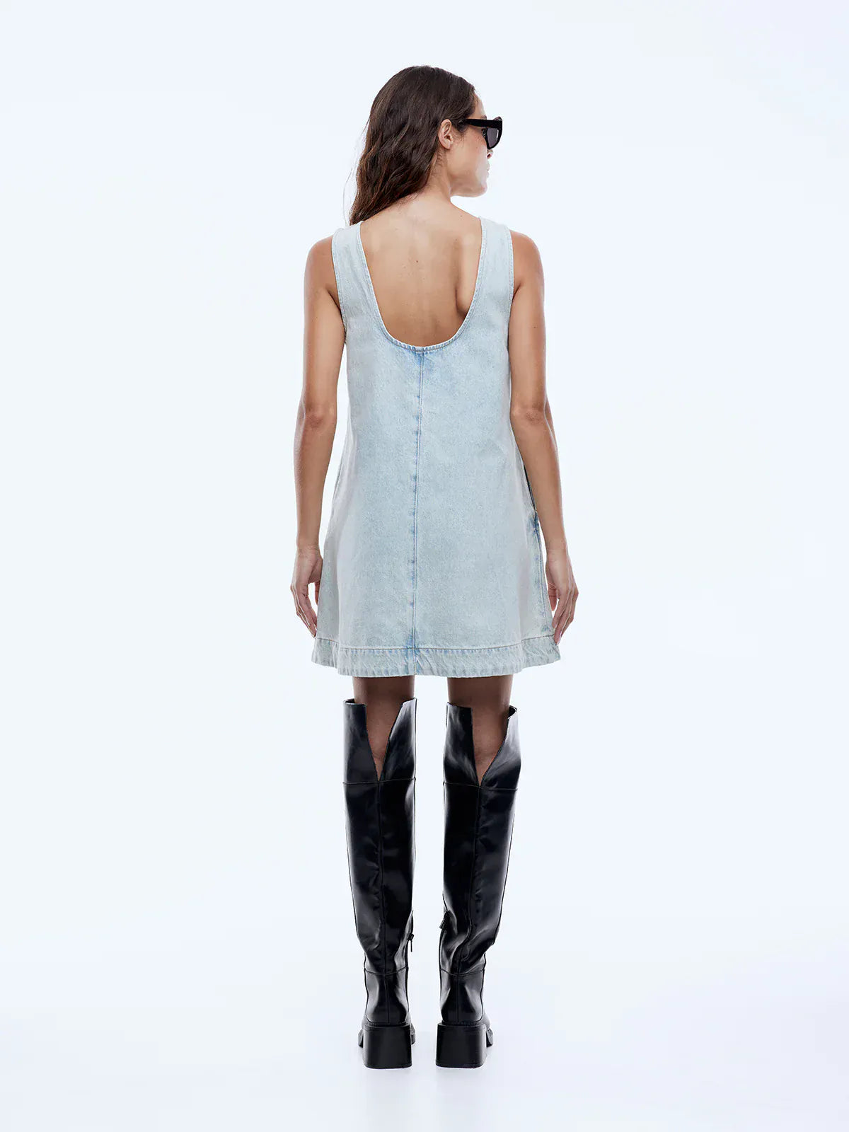 Ena Pelly Dresses Annie Denim Dress - Light Wash