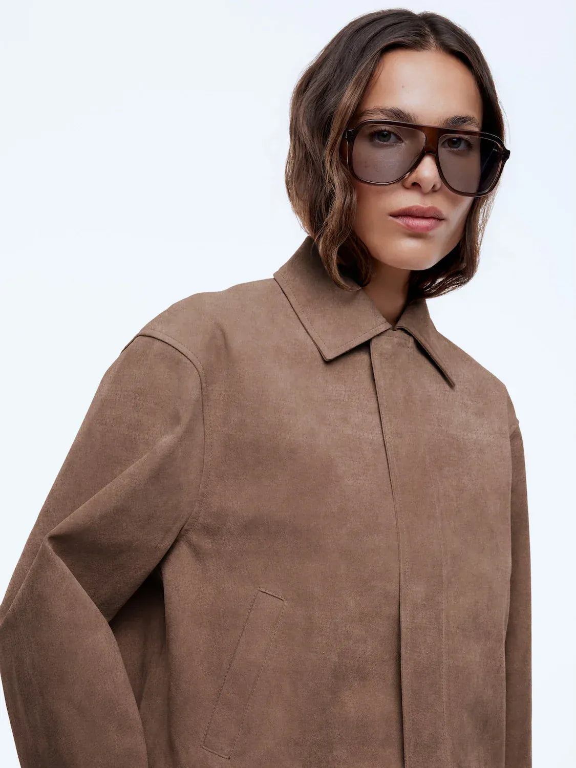 Ena Pelly Jackets Ana Suede Bomber - Toffee