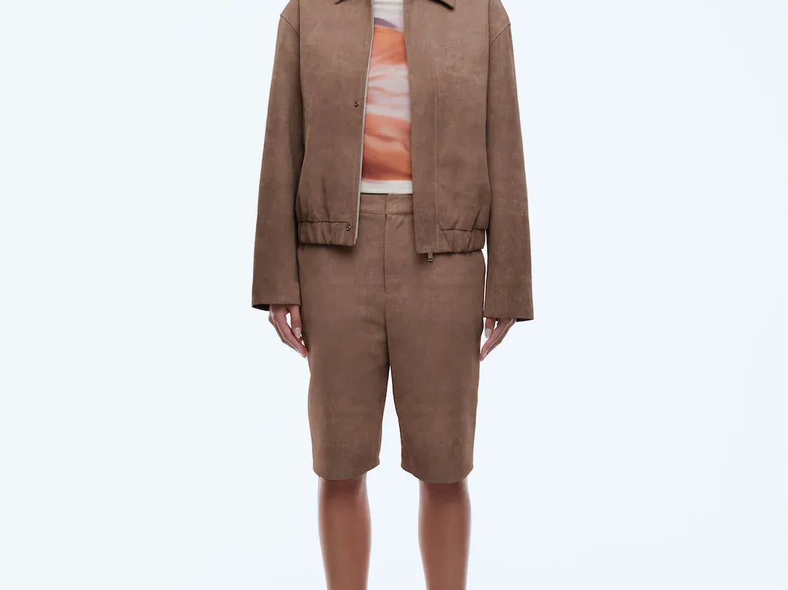 Ena Pelly Jackets Ana Suede Bomber - Toffee