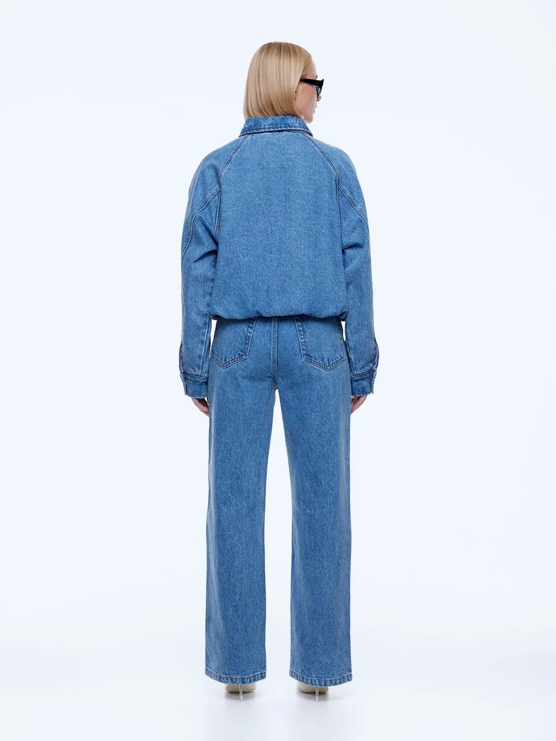 Ena Pelly Jackets - Denim Billy Denim Bomber - Light Indigo